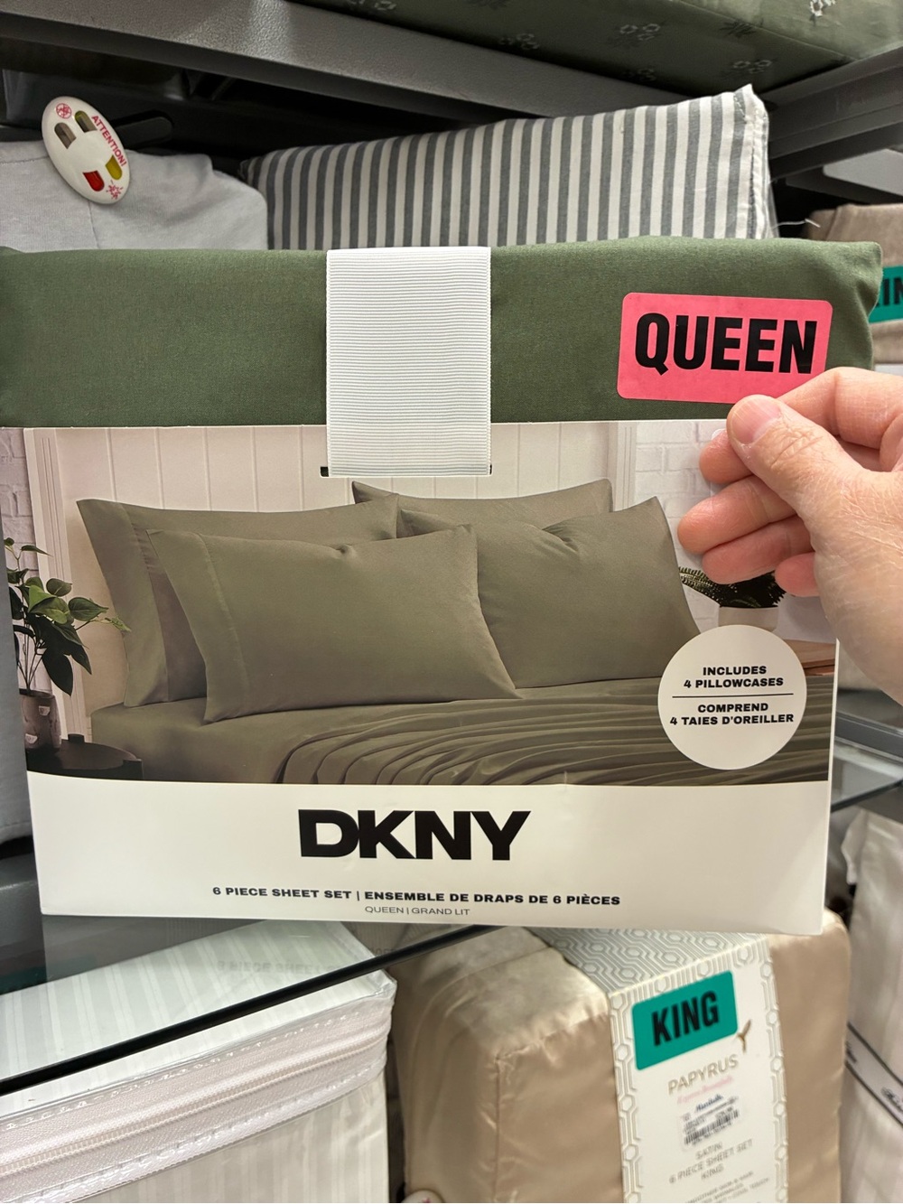 DKNY Queen Sheet Set in Olive